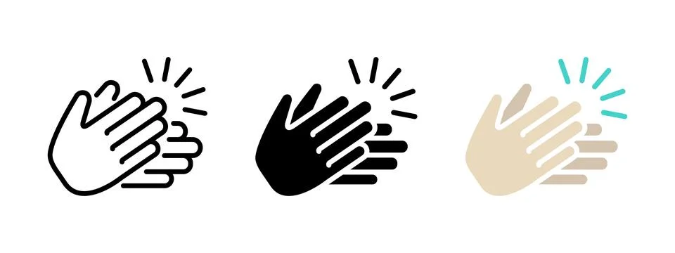 Applause gesture icon. Clap hands symbol. Congratulation or cheering concep.. Stock Illustration