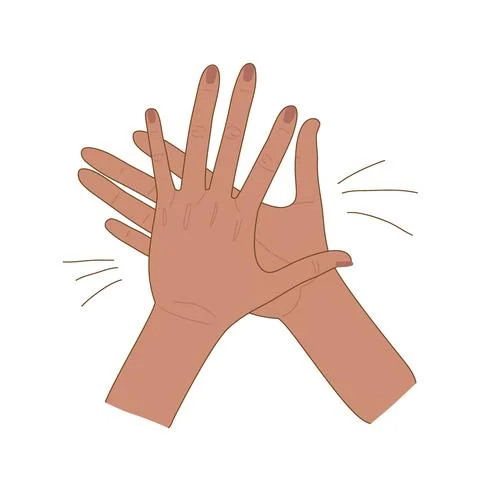 Applause hands. Two Clapping hands. Appreciation and congratulation Stock Illustration