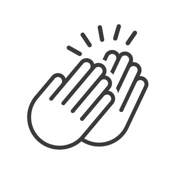 Applause icon vector, two hands clap, icon, vector. Stock Illustration