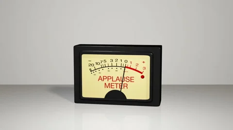 An applause meter maxes out turning on a red light Stock Footage 51738606