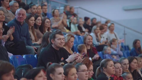 Applause at rhythmic gymnastics competitions Stock Footage 224177698