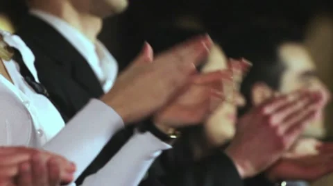 Applause In The Theater Stock Footage
