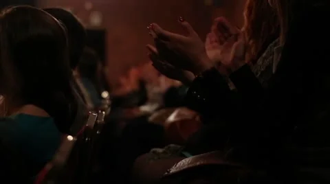 Applause In The Theater Stock Footage 49555309