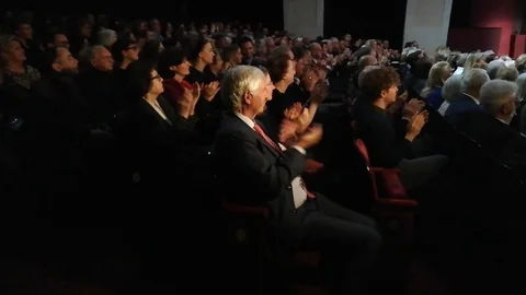 Applause in Theatre Stock Footage 121096868