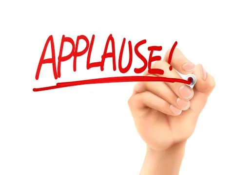 Applause word written by hand Stock Illustration