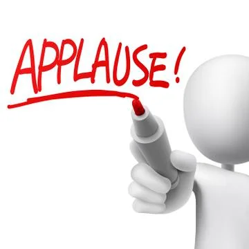 Applause written by a man Stock Illustration