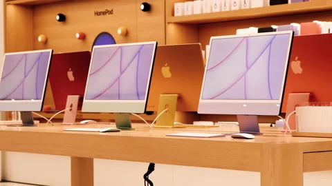 Apple 24 inch iMac computer in Apple Stock Video Pond5