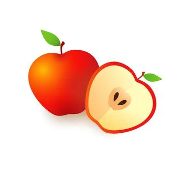 Apple 3 D clip art Stock Illustration