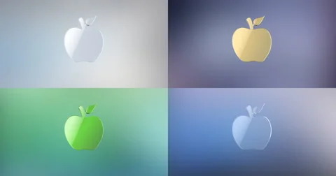 Apple 3d Icon 스톡 동영상 67410575