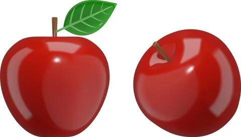 Apple 3d Stock Illustration