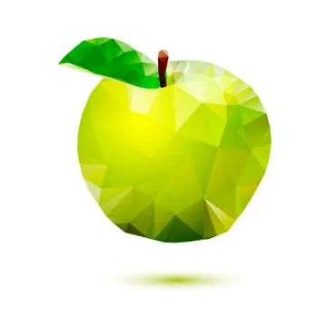 Apple abstract isolated on a white backgrounds Stock Illustration
