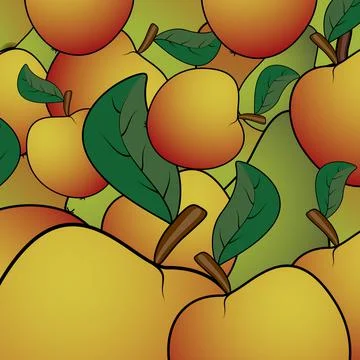 Apple  abstract pattern Illustrazione stock