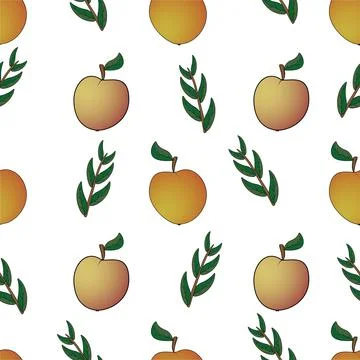 Apple  abstract seamless pattern Illustrazione stock