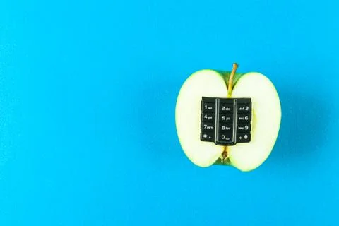 Apple with alphanumeric Stock Photos