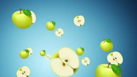 Apple and apple Slices vortex background video Stock Footage 279146621