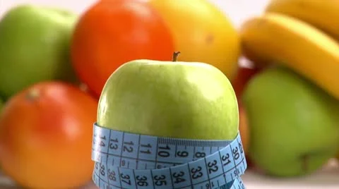 Apple and blue meter Stock Footage 10728729