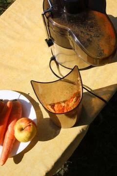 The apple and carrot pulp Stock-Fotos