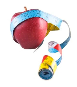 Apple and centimeter Stock Photos