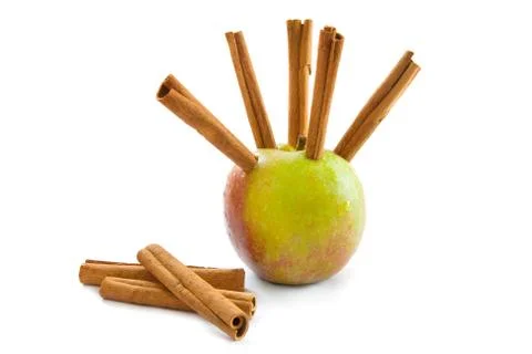 Apple and cinnamon Stock Photos