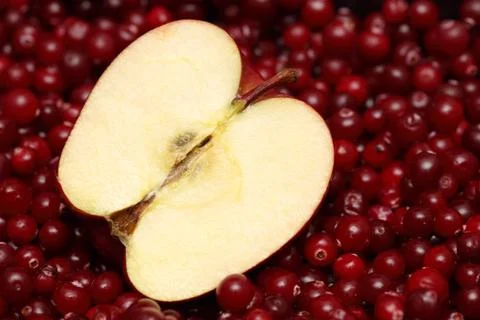 Apple and cranberries. Stock Photos