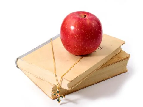 Apple and cross 스톡 사진