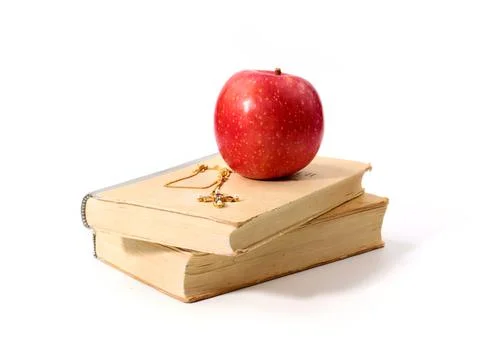 Apple and cross 스톡 사진