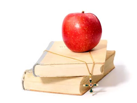 Apple and cross 스톡 사진