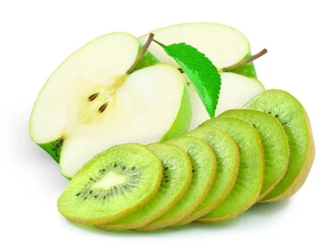 Apple and kiwi Stock Photos
