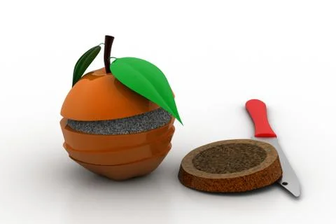 Apple and knife Free Stock Illustration