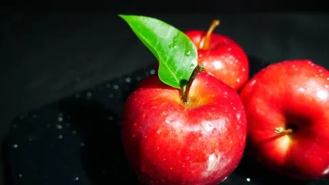 Apple and leaf for fruit image Stock Photos