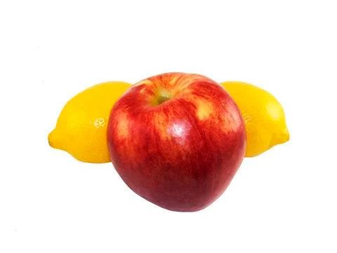 Apple and lemon Stock Photos