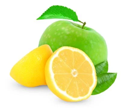 Apple and lemon Stock Photos