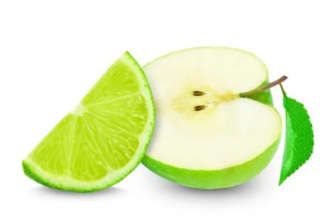 Apple and lime Stock Photos