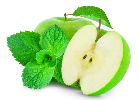 Apple and mint Stock Photos