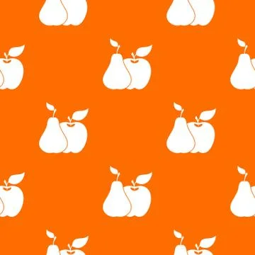 Apple and pear pattern seamless 스톡 일러스트