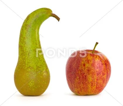 Apple and rear Stock Photos