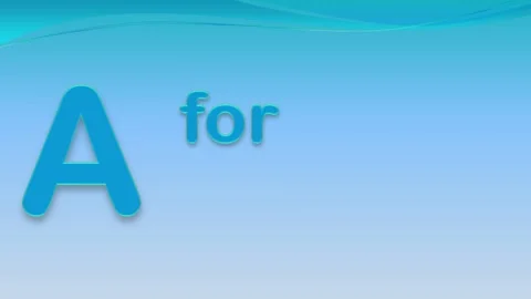 A for Apple - Animated Alphabet Learning Video with Voice (HD) Stock Footage 311301122