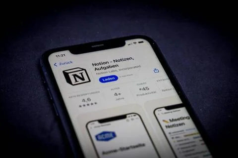   Apple App Store auf einem iPhone. Nützliche Apps für jeden Tag - Für meh Stock Photos