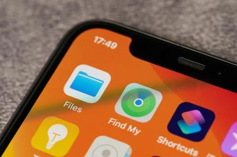Apple apps on iphone smartphone Foto stock