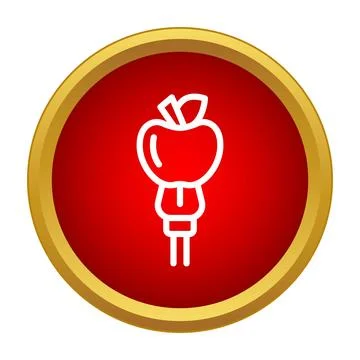 Apple on an arrow hitting target icon concept Stock Illustration