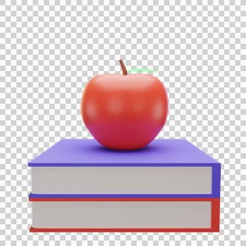 Apple with back to school Stock Illustration