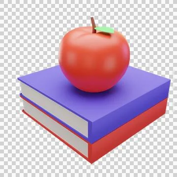 Apple with back to school Stock Illustration