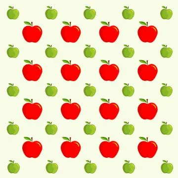 Apple background - vector pattern Stock Illustration