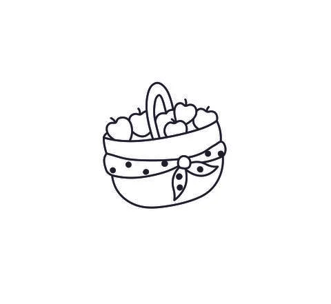 Apple basket Stock Illustration