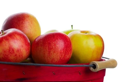 Apple basket Stock Photos