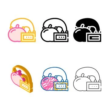 Apple battery edition color icon vector color 스톡 일러스트