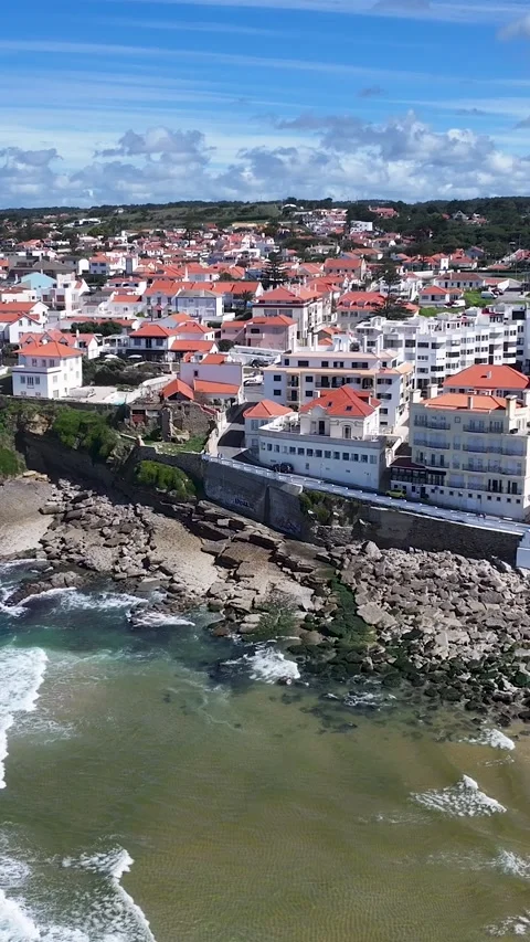 Apple Beach At Sintra In Lisbon District Portugal. Stock Footage 338098276
