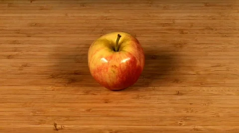Apple being sliced Stock-Footage 523041