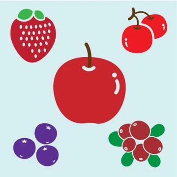 APPLE &amp; BERRIES Stock Illustration