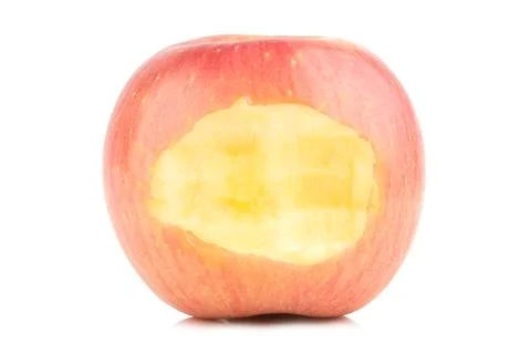 Apple bite isolated on white background Foto stock
